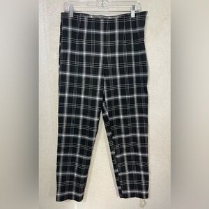 Time and Tru Black and White Plaid Pants